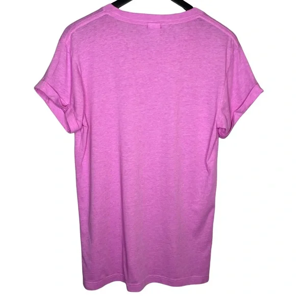 VS PINK Short Sleeve Tee Shirt Purple Pink Logo Front Small NWT - Picture 4 of 4